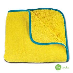 Norwex Kids Towel, Yellow with Teal Trim, New!